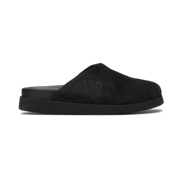 4SDESIGNS Black Suede Sabot Loafers size EU 42 / US 9